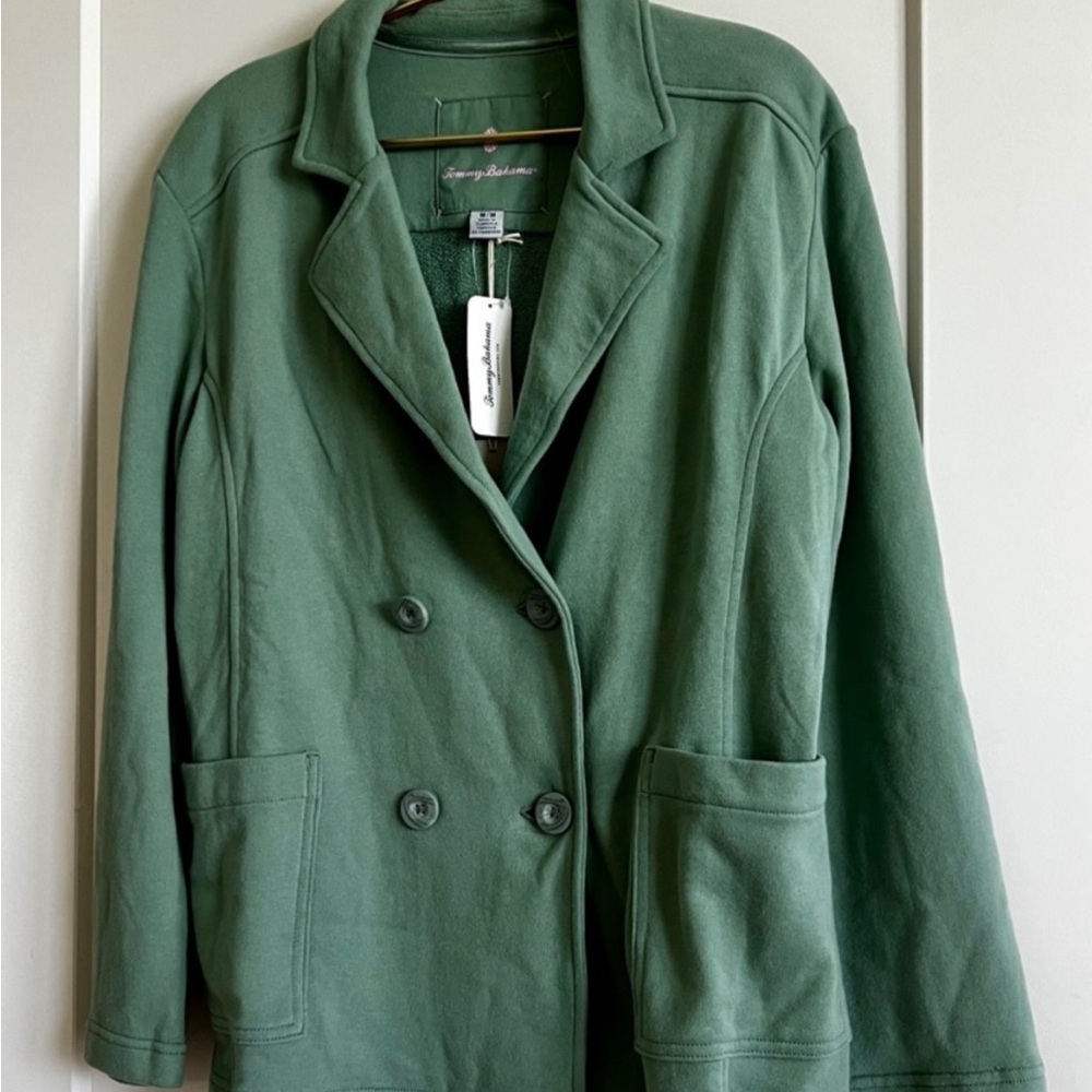 Tommy Bahama Marina Del Mar Peacoat Tropical Fern Cotton Jacket NWT Sz Med and S - Picture 7 of 15